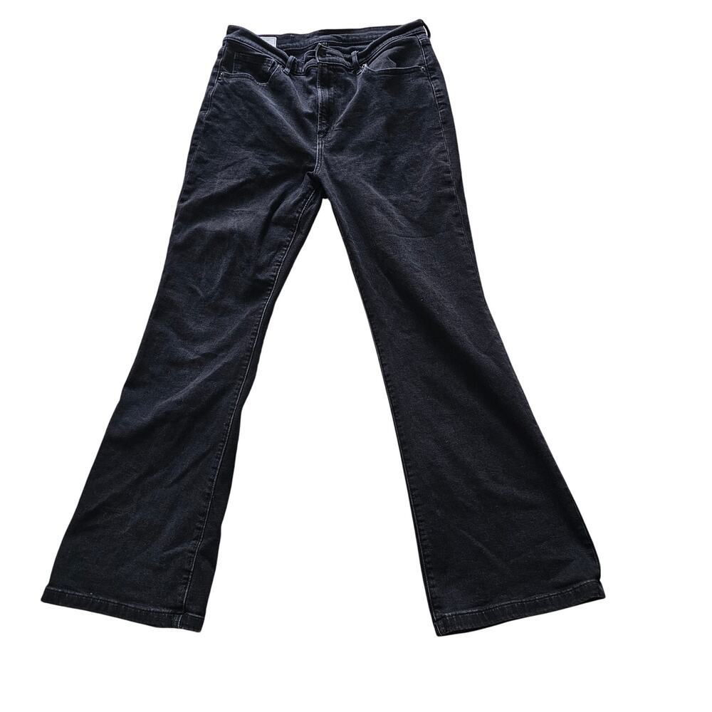 Gap  Flare High Rise Womens Black Denim Jeans Size 32  14 regular